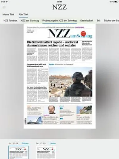 Bild: TDSoftware launcht App der NZZ mit neuen Lesemodi