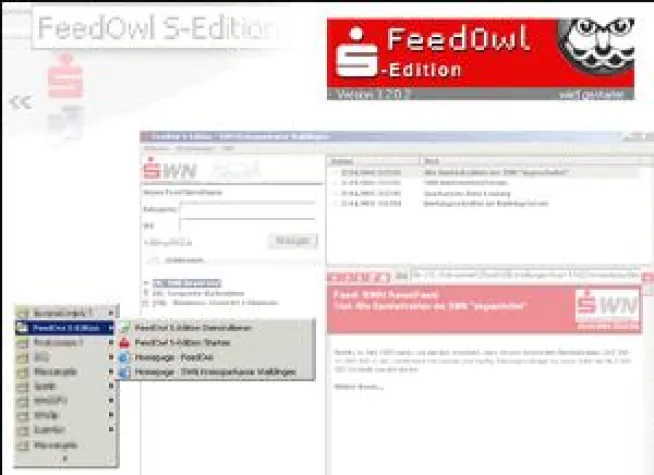 Bild: RSS Reader FeedOwl Corporate Edition - SWN Kreissparkasse Waiblingen