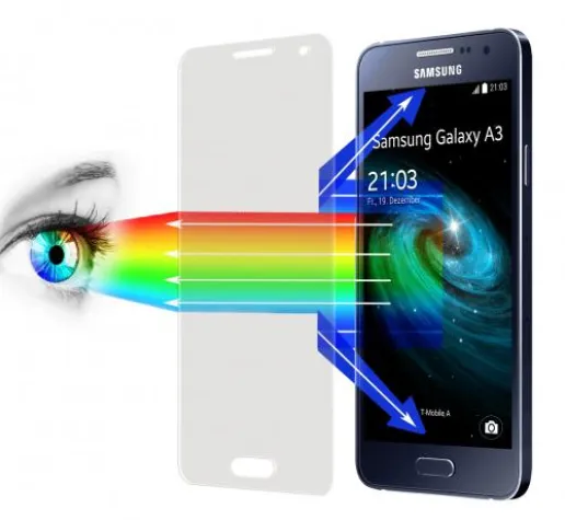 Bild: Samsung Galaxy A3 Panzerglas Displayschutzfolie mit Blaulichtfilter