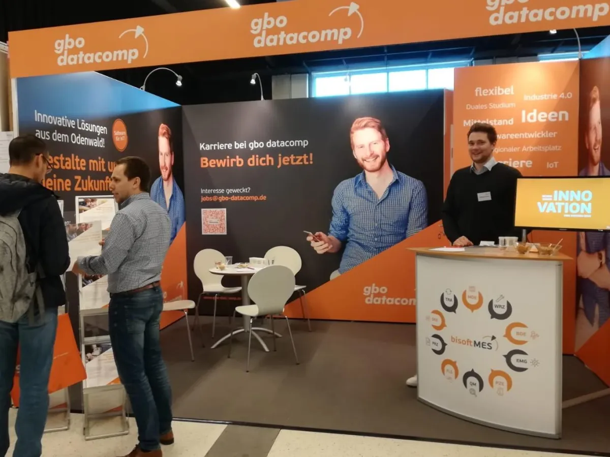 Der gut besuchte Stand der gbo datacomp bei der Jobs for Future Messe
