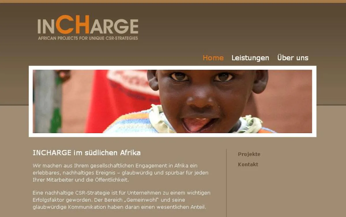 Homepage INCHARGE