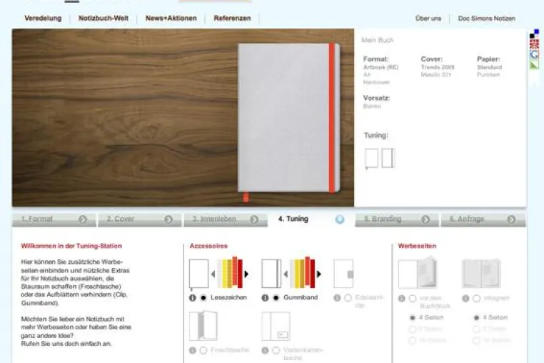 Bild: Individuelle Notizbücher online gestalten