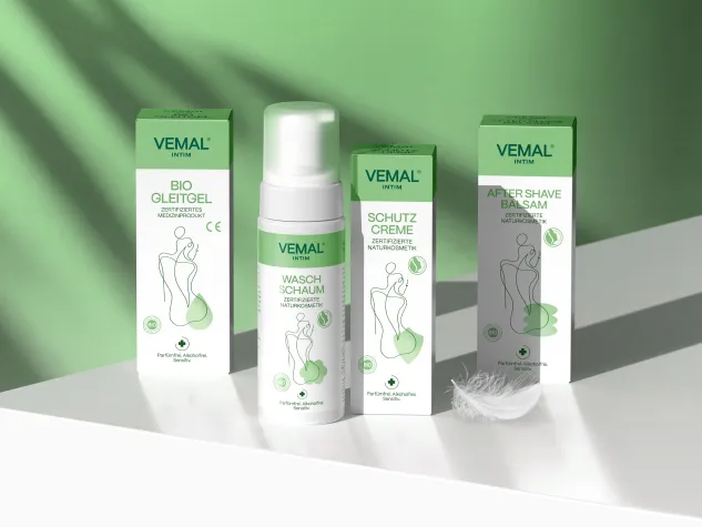 Bild: Neu in allen Apotheken: VEMAL Intim - die erste zertifizierte Naturkosmetik-Vollserie für den Intimbereich 