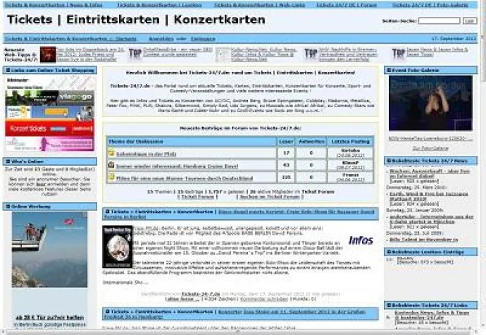 Relaunch vom TicketPortal Tickets-247.de erfolgreich Bild: Relaunch vom TicketPortal Tickets-247.de erfolgreich