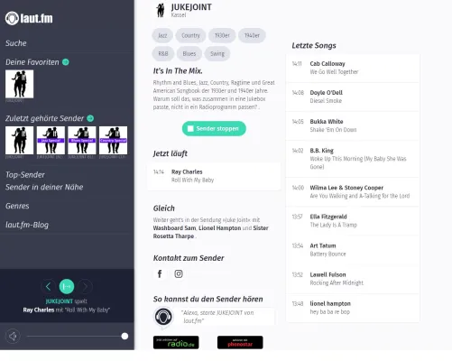 Bild: Blues, Jazz und Country in einem Programm  - Websender Jukejoint ist eine Fundgrube für den Musikunterricht