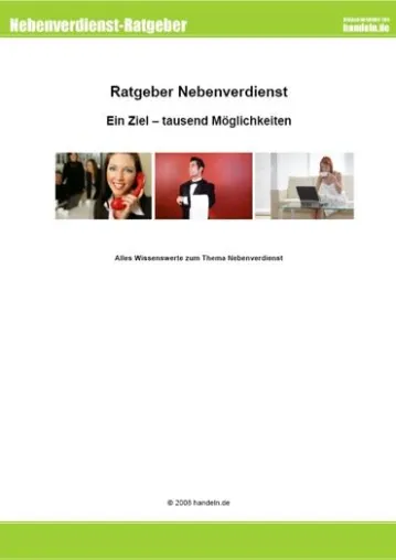 Kostenloser Ratgeber Nebenverdienst Bild: Kostenloser Ratgeber Nebenverdienst