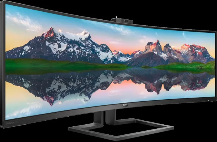 Großzügig in der Fläche, stark in der Leistung: 110 cm (43 Zoll) SuperWide-Curved-Monitor von Philips Bild: Großzügig in der Fläche, stark in der Leistung: 110 cm (43 Zoll) SuperWide-Curved-Monitor von Philips
