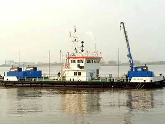 Bild: Innenbeschichtung von Druckrohren der HOL BLANK nach 10 Jahren noch intakt!