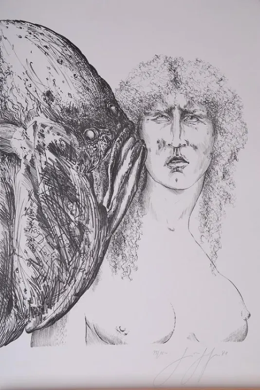 Günter Grass, Da sagte der Butt, Lithografie, 76 x 56 cm, 1983