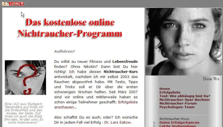 Bild: Online Nichtraucher werden - Geht das? Kostenloser Online Nichtraucherkurs auf dem Prüfstand