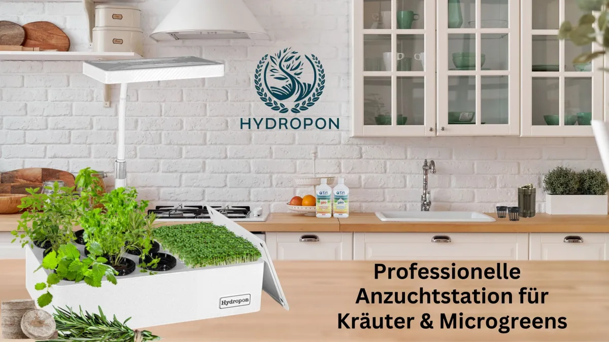 Professionelle Anzuchtstation für Kräuter & Microgreens (© RADURIS Kft., Tapolcai út. 47., H-8360 Keszthely)