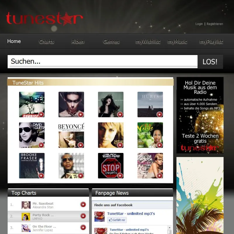 Neues Design bei TuneStar