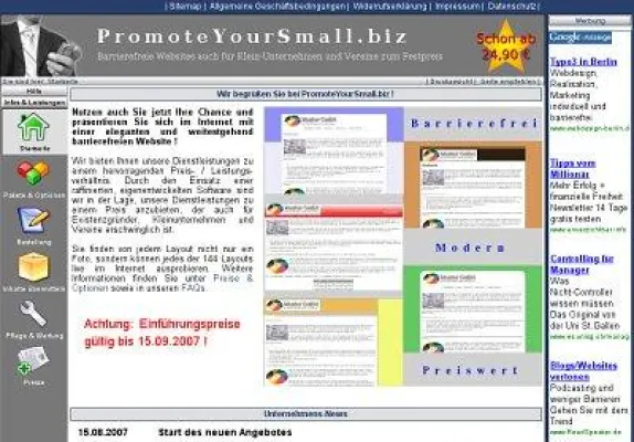 Bild: Barrierefreie Websites für Existenzgründer, Kleinunternehmen und Vereine