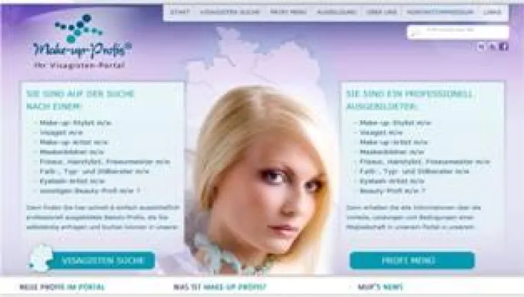 Bild: Neuer Onlineauftritt der Make-up-Profis