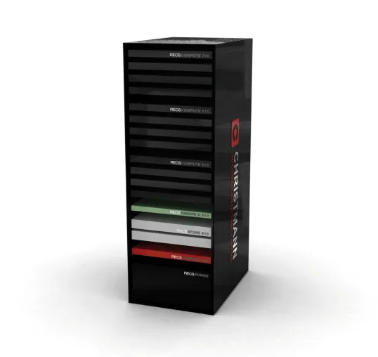 Bild: CeBIT - Christmann präsentiert RECS: Supercomputer und "Rechenzentrum in einem Schrank"