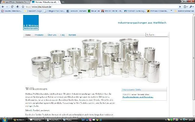 Bild: A.B. Nicklaus Weißblechprodukte geht mit neuer Website online