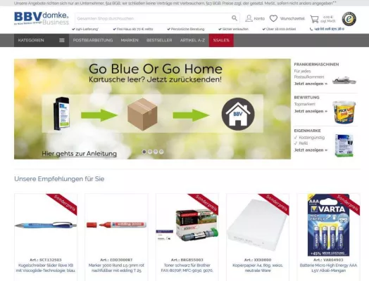 Bild: BBV-Domke verstärkt E-Commerce mit neuem Online-Shop - Realisierung durch justSelling GmbH