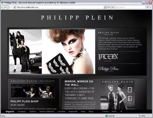 PHILIPP PLEIN Online – Magazine, Showroom & Shop Bild: PHILIPP PLEIN Online – Magazine, Showroom & Shop