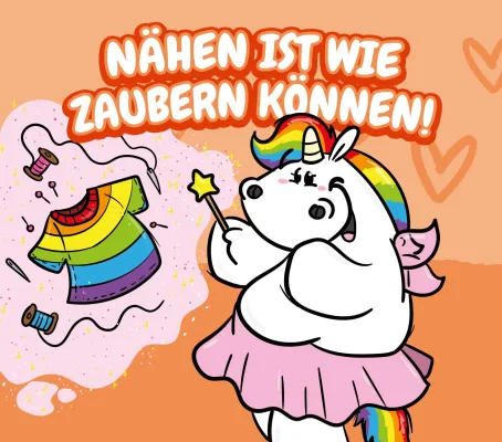 Bild: Nähen mit Glitzer - Pummeleinhorn meets Schnuckidu