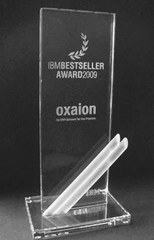 Bild: oxaion ag erhält IBM BestSeller Award 2009