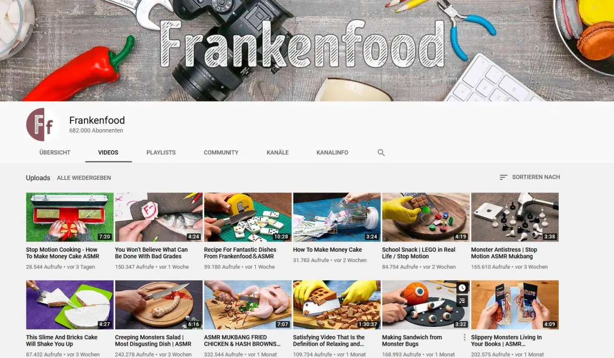 Frankenfood bietet vielen YouTube-Zuschauern Entspannung und gute Unterhaltung.