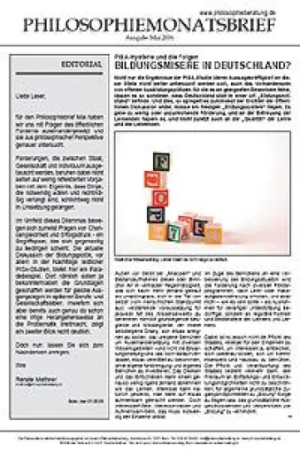 Bild: Kostenloser Monatsbrief für Philosophie: Ausgabe Mai jetzt erhältlich