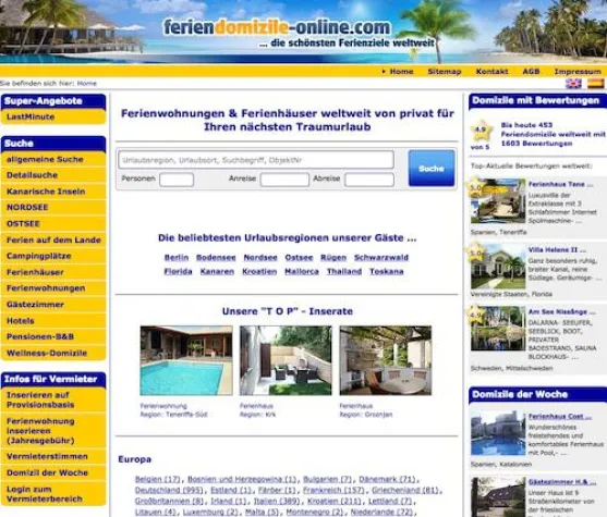 Private Ferienwohnungen & Ferienhäuser weltweit mieten Bild: Private Ferienwohnungen & Ferienhäuser weltweit mieten