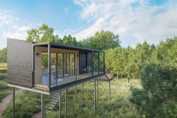 Bild: Grüne Zukunft des Reisens: Das erste Baumhaushotel an der Ostsee eröffnet 2025