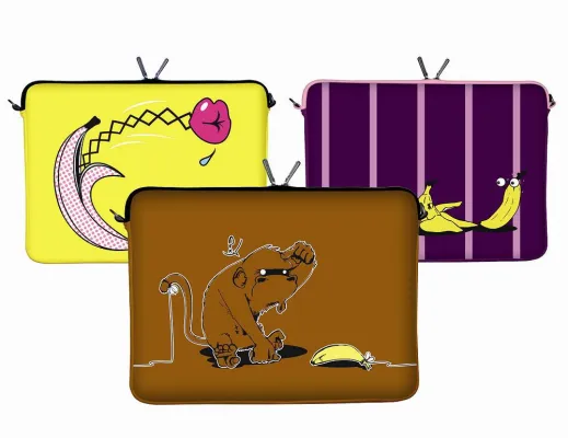 Alles Banane? Auf drei neuen Notebook-Sleeves von DIGITTRADE dreht sich alles um die krumme Südfrucht Bild: Alles Banane? Auf drei neuen Notebook-Sleeves von DIGITTRADE dreht sich alles um die krumme Südfrucht