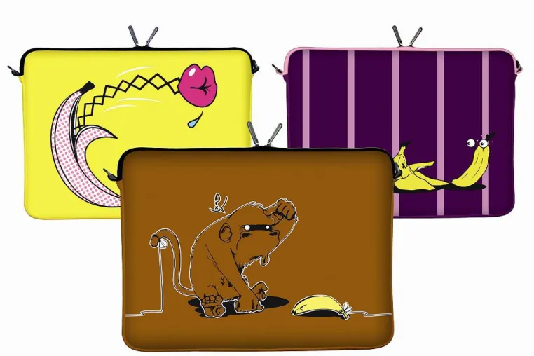 Alles Banane? Auf drei neuen Notebook-Sleeves von DIGITTRADE dreht sich alles um die krumme Südfrucht Bild: Alles Banane? Auf drei neuen Notebook-Sleeves von DIGITTRADE dreht sich alles um die krumme Südfrucht
