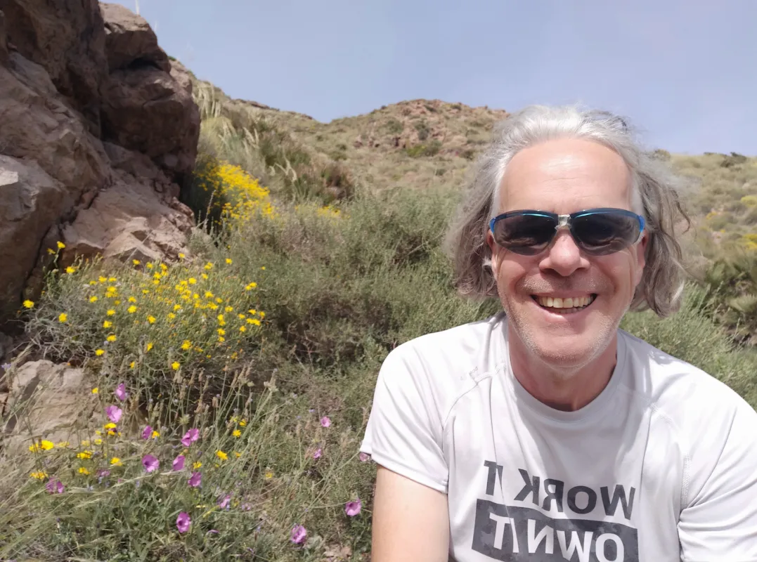 Hat sichtlich Spaß im andalusischen Frühling: Götz Kampmann (© Götz Kampmann)