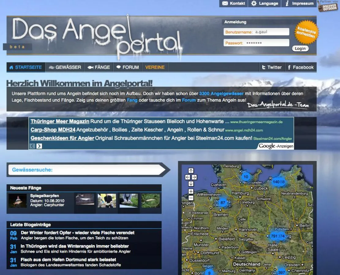 Das Angelportal - Startseite