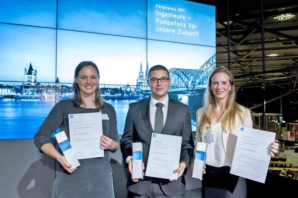 Bild: 35. Förderpreisverleihung 2017 des VDI Kölner Bezirksverein e.V. Ingenieure – Kompetenz für unsere Zukunft!