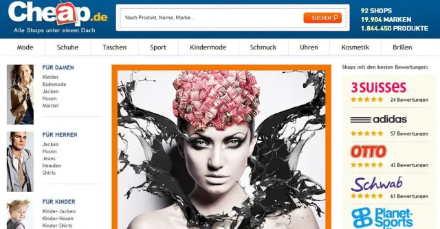 Bild: Hochwertige Marken und Shops bei Cheap.de unter einem Dach