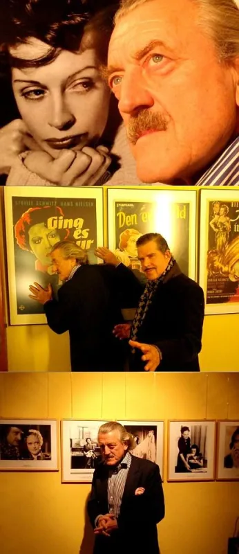 Fotos: Sybille Schmitz Archiv Berlin - L.Kluge [Foto oben:Sybille Schmitz/ Dieter Meier -  Foto mitte: Dieter Meier/ Boris Blank - Foto unten: Dieter Meier vor Sybille Schmitz Exponaten