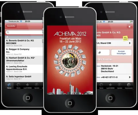 App zur ACHEMA 2012 Bild: App zur ACHEMA 2012