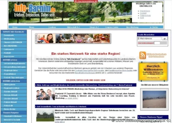 Bild: Mehr als 1. Millionen Besucher auf dem INFO-BARNIM Portal
