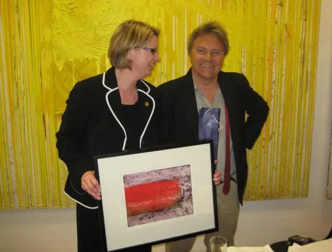 Bild: Soroptimist International Club Traunsee präsentierten Wolfram Berger in der Galerie 422