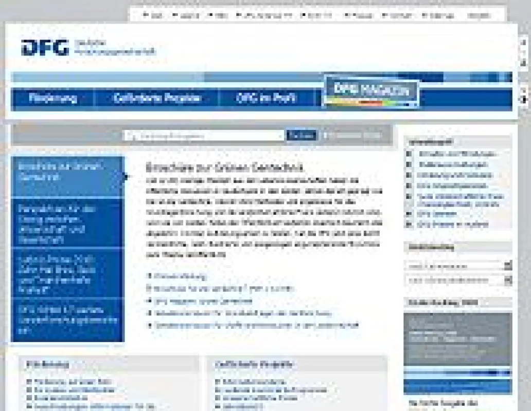 Screenshot dfg.de