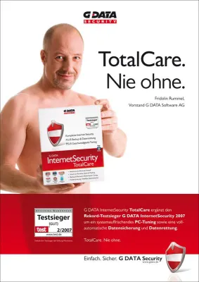Bild: G DATA Vorstand lässt für Werbekampagne die Hüllen fallen