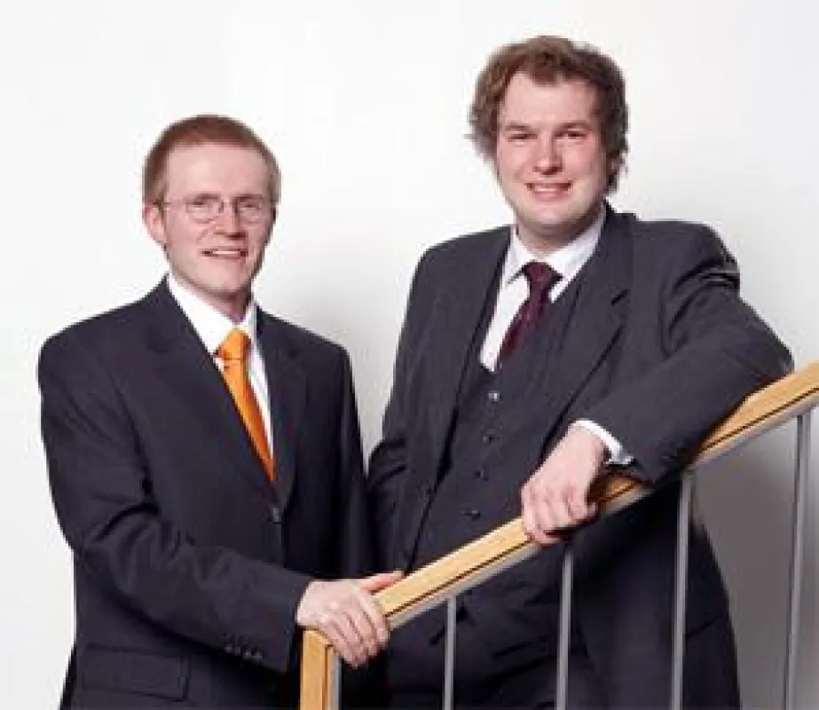 Das Rapid-I Management Team: Die beiden Gründer und Geschäftsführer Ingo Mierswa (rechts) und Ralf Klinkenberg (links)