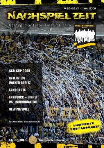 Nachspielzeit – Das neue Fanzine der Fangemeinschaft Dynamo Bild: Nachspielzeit – Das neue Fanzine der Fangemeinschaft Dynamo