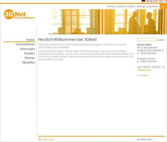 Aktuelle Veränderungen bei der 3GNet GmbH und Relaunch der Websit Bild: Aktuelle Veränderungen bei der 3GNet GmbH und Relaunch der Websit
