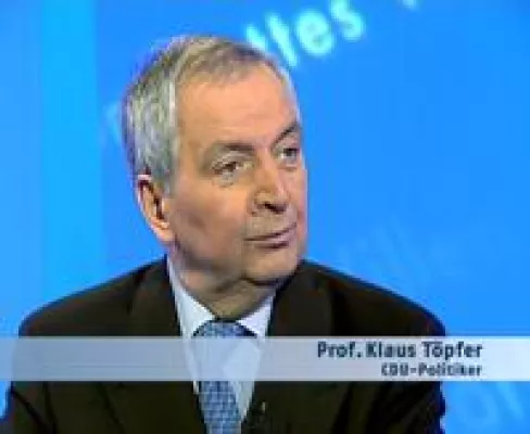 Bild: Bruder Paulus trifft Prof. Dr. Klaus Töpfer, Politiker
