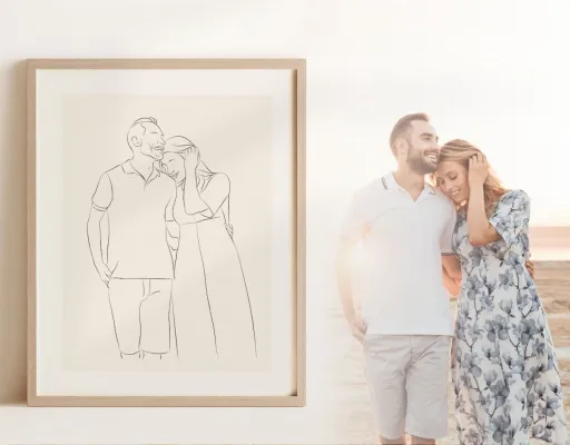 Bild: Personalisierte & minimalistische Line Art Kunstwerke - Miroar aus Frankfurt setzt neuen Design Trend 