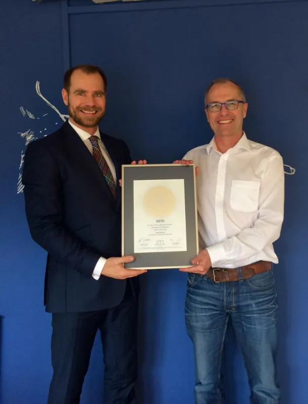 Dr. Christen (l) und Asmus Grebbin (r)
