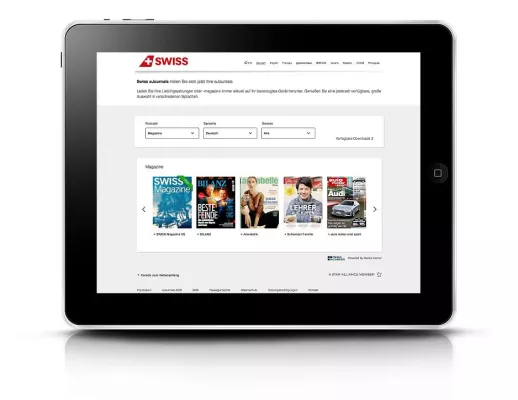 Bild: SWISS setzt auch auf die Media Box von Media Carrier