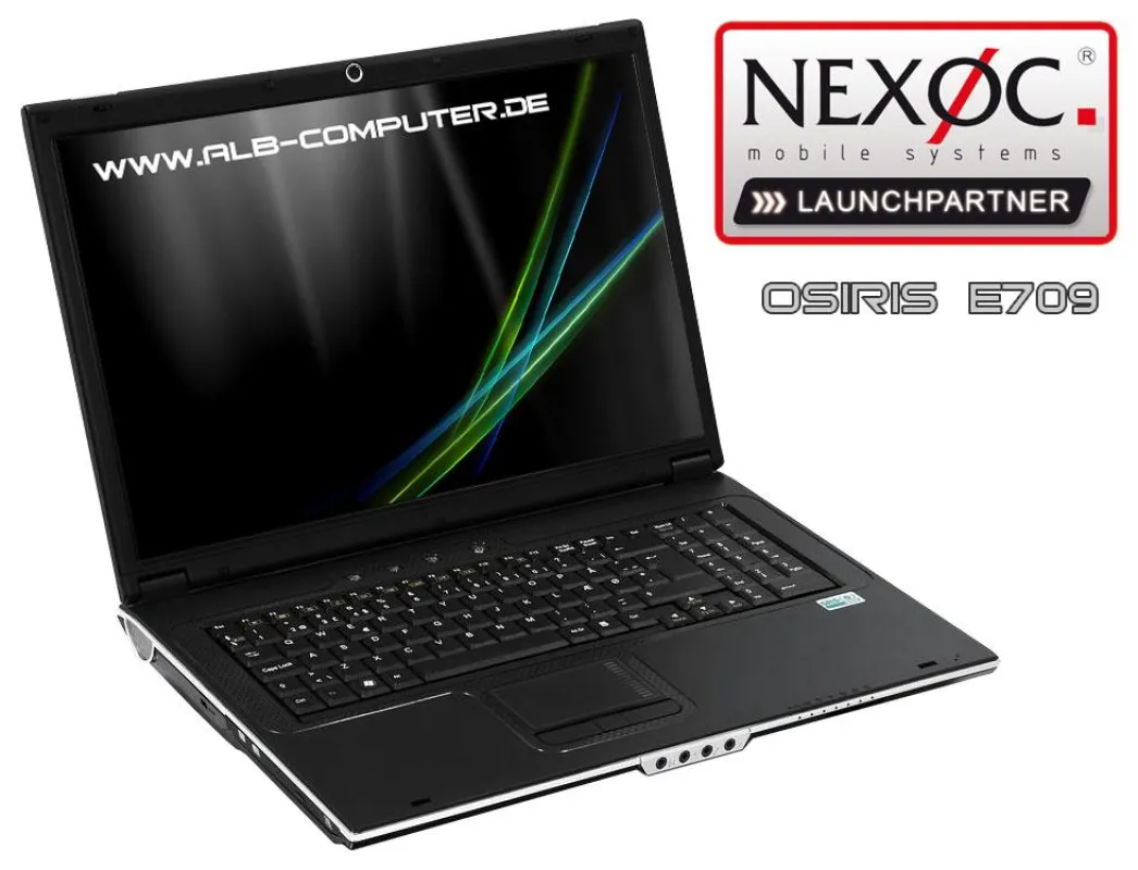 NEXOC OSIRIS E709 - 17 Zoll Gaming Notebook mit nVidia Geforce 9800M GTX 1024MB