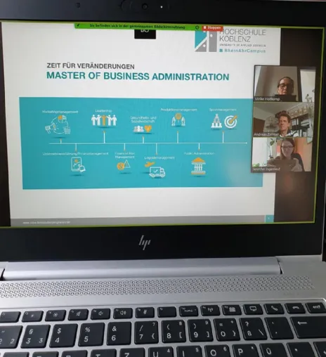 Bild: Virtuelle Informationsveranstaltung zum MBA-Fernstudienprogramm