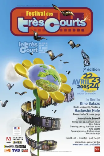 Bild: Vom 22. bis 24. April 2005 :  Erste Veranstaltung vom Festival des Très Courts in Berlin (Festival der sehr kurzen)